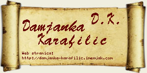 Damjanka Karafilić vizit kartica